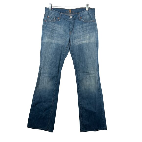 7 For All Mankind Denim - 7 for All Mankind Womens Jeans Sz 29 Bootcut Blue Denim Classic Medium Wash